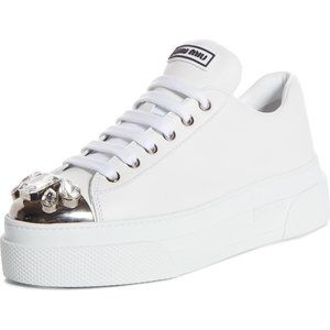 MIU MIU Crystal Cap Toe Sneaker sz 7